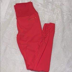 Gymshark x Whitney Simmons cyber red leggings